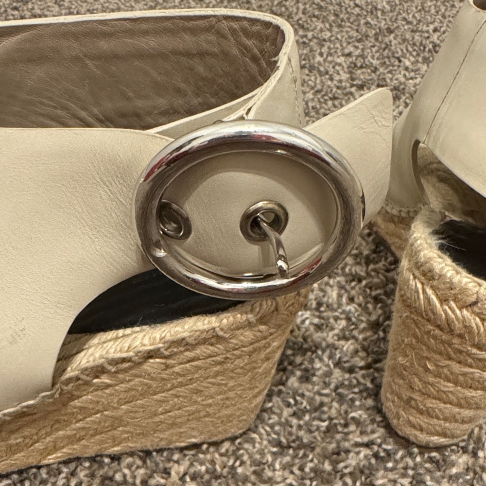 Celine Cream Espadrille Wedges - Picture 4 of 8